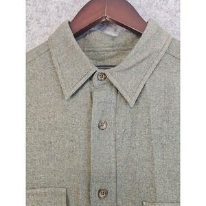 Woolrich Bros‎ Shirt Long Sleeve Men's L Olive Green Button Up Work Outdoors